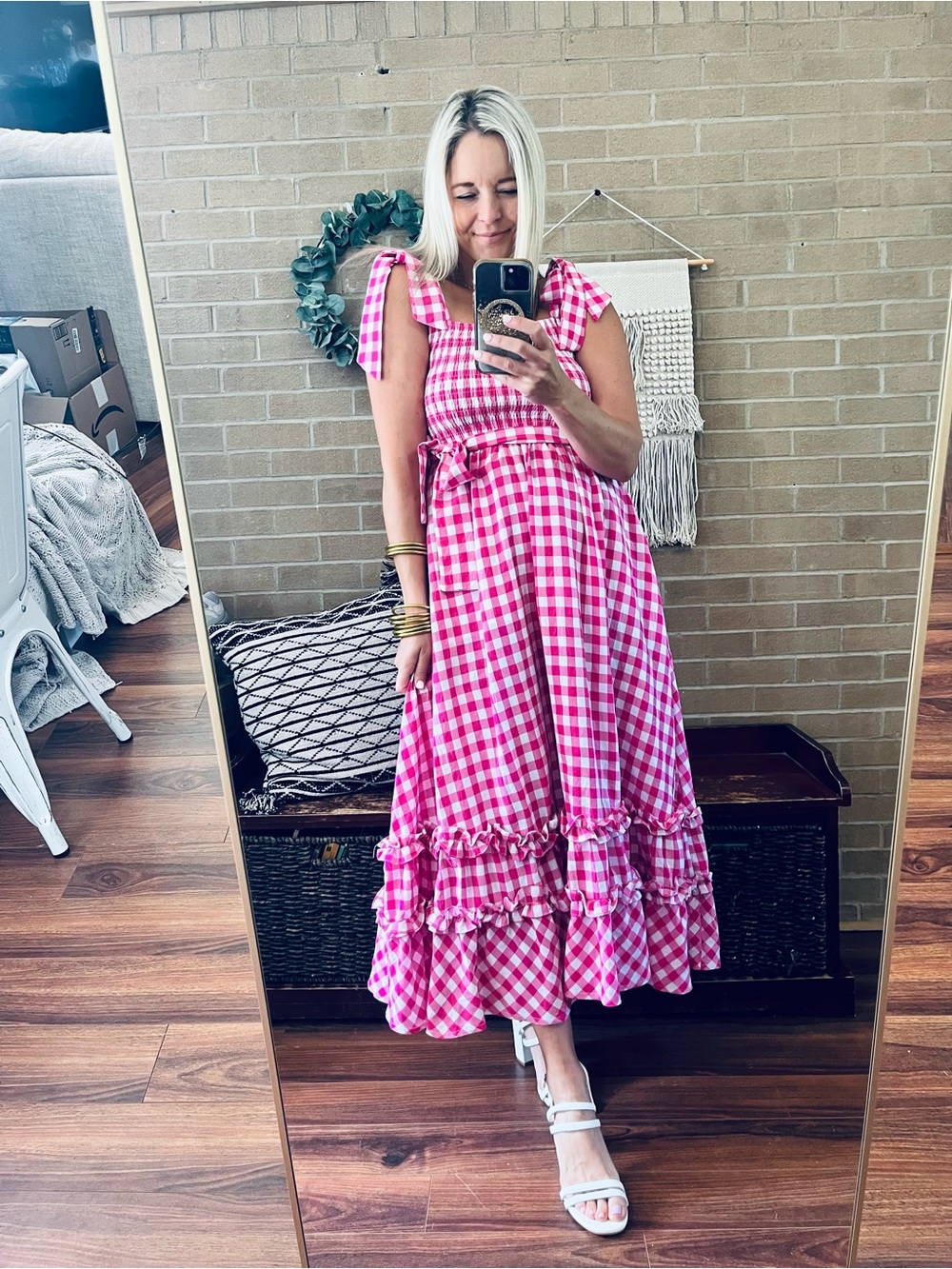 Pink Gingham Dress